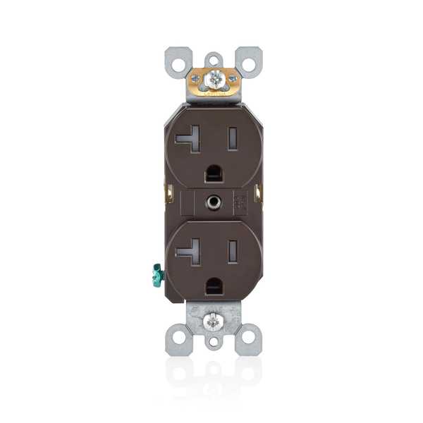 Leviton Wall Fixture 5-20R Recep Tr Resi Brown T5820